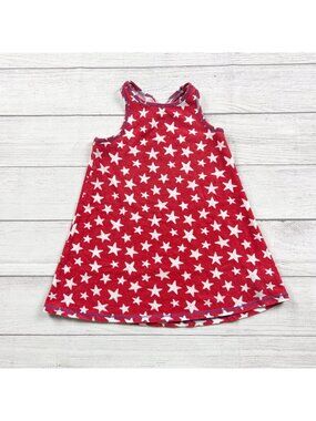 Cat & Jack Red Tank Dress Star Print Girls Sleeveless XS 4-5